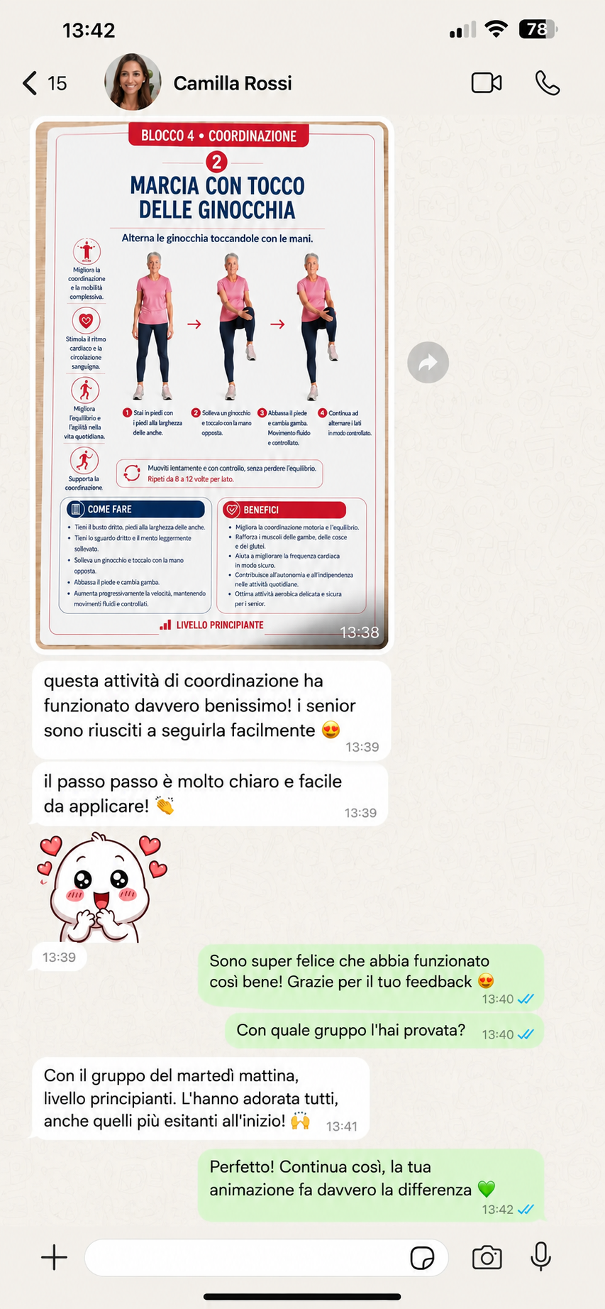 Conversazione WhatsApp di Patricia Costa